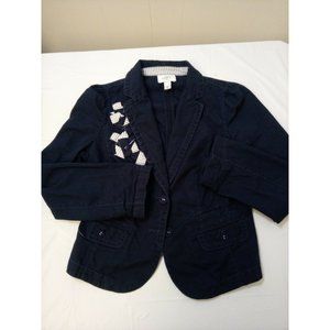 Ann Taylor Loft Womens Blazer Petites 6P Blue
